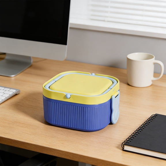 Microwave Safe Plastic Food Storage Container with Lid, Food Grade Square Lunch Box for Meal Prep and Fresh Food Storage, Leak-Proof Kitchen Organization Box