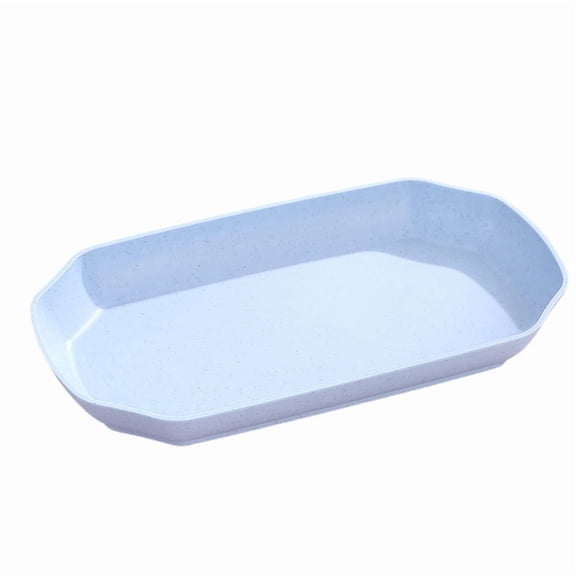 Microwave Safe Rectangular Serving Tray, Reusable Plastic Platter for Snacks, Fruit and Dessert, Dishwasher Safe Snack Server