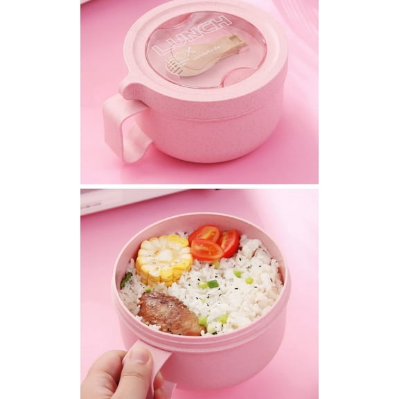 Microwave Safe Soup Mug with Lid and Handle-28.7oz/850ml Plastic Ramen Bowl for Noodles,Cereal & Stews-DishwashSafe,Practical,Steam Vent for Dorms,Camping & Office Use