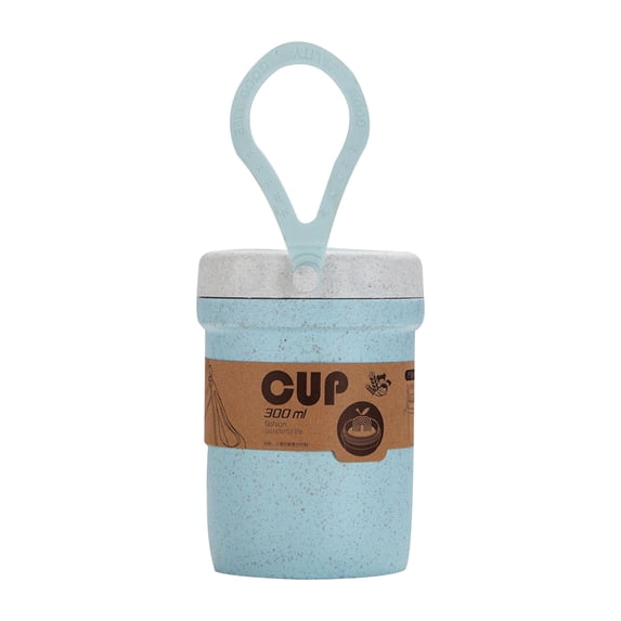 Microwave-Safe Soup Thermos 10oz, Double-Wall Insulation with Built-In Spoon & Collapsible Handle