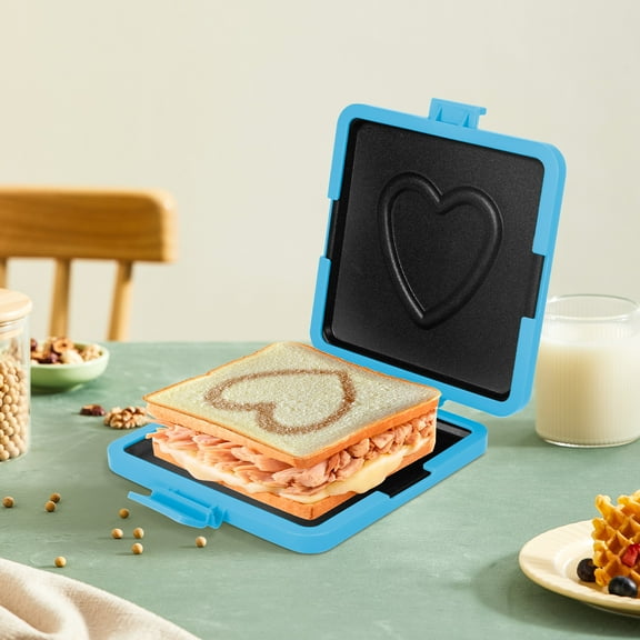 Microwave Sandwich Maker Dishwasher Safe Microwave Toaster with Anti Scald Glove No Electricity Needed Panini Maker for Home Office Dormitory Traveling