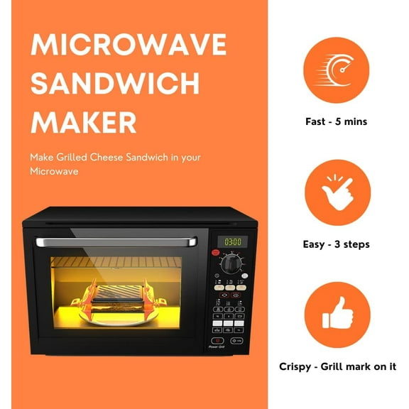 Microwave Sandwich Maker |  Press | Grill Crisper | Dishwasher Safe