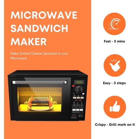 Microwave Sandwich Maker | Press | Grill Crisper | Dishwasher Safe