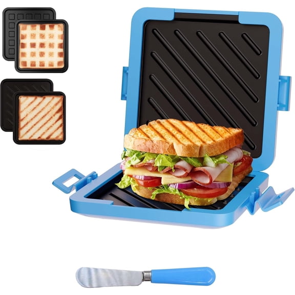 Microwave Sandwich Maker, Quick and Easy Sandwich Toaster for Microwave Use (Blue)