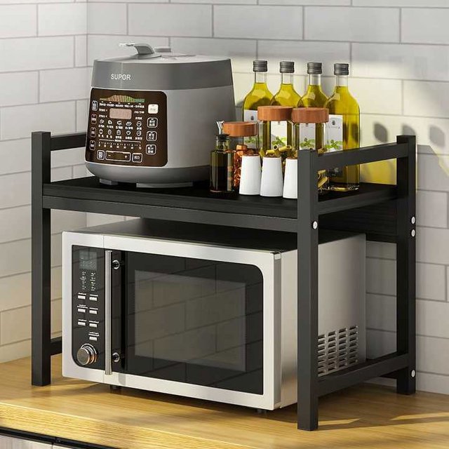 Microwave Shelf, Extendable Microwave Oven Rack, Adjustable Microwave