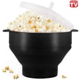 thumbnail image 1 of Microwave Silicone Popcorn Popper Maker Collapsible Bowl Hot Air Dishwasher Safe, 1 of 9