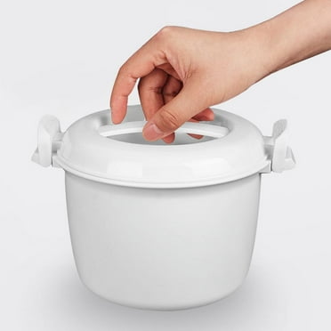 Microwave Small Lunch Container Microwave Rice Cooker, White - Multifunction