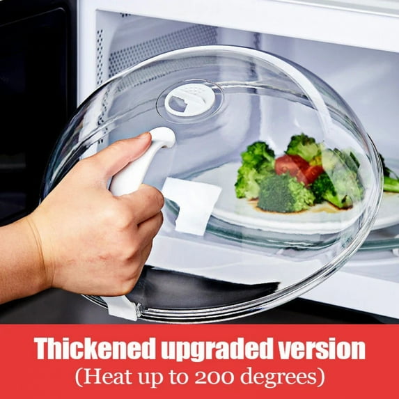 Microwave Splash Cover High Temperature Resistant Microwave Guard Lid Transparent Food Heating Cover Steam Kitchen Accessories