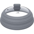 thumbnail image 1 of Microwave Splatter Cover Glass Cover Splatter Guard Lid with Collapsible Silicone, 10.5 inch, Gray, 1 of 9