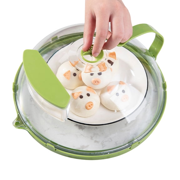 Microwave Splatter Cover Guard Lid Clear Plates Dish Covers Microwave Oven Cover with Handle and Water Storage Box