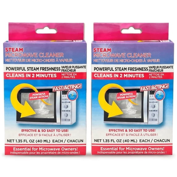 Microwave Steam Cleaner 2 pack, liquid cleaner for microwave and oven, 1.35 fl oz each