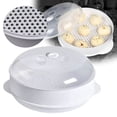 thumbnail image 1 of Microwave Steamer - Plastic Vegetable Steamer with Lid, BPA Free, Cookware, Healthy Cooking Quick Fast（Single-layer）, 1 of 7