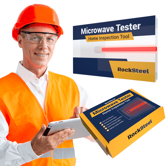 RockSteel Microwave Tester with Magic Lights - Home Inspector Tool for Microwave Leak Detection & Heat Spot Testing