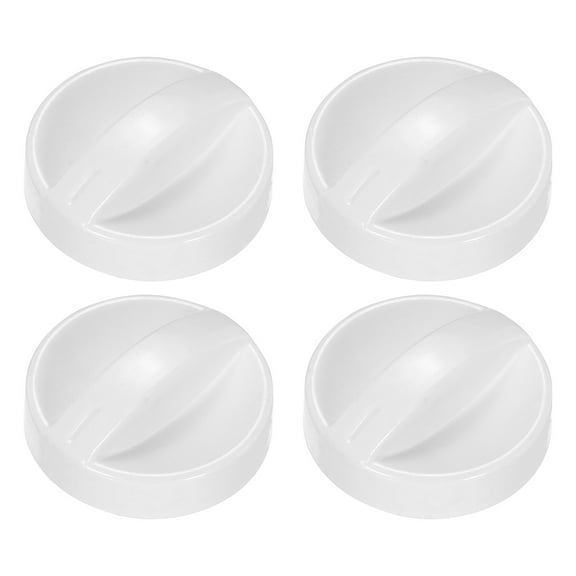 Microwave Time Control Knob 4PCS Universal Timer Rotary Plastic Control Switch Replacement for Oven Stove 7mm White