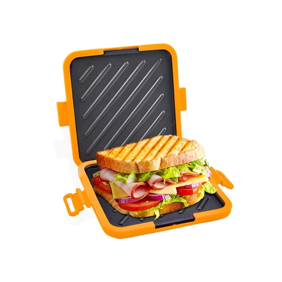 Microwave Toaster & Sandwich Maker(<5 Min)|microwave Panini Press Grilled Cheese Toastie Maker | Rv Fast Cooking For Home Office Dorm Dishwasher Safe Cookware