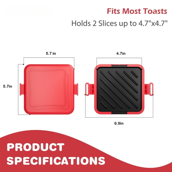 Microwave Toaster & Sandwich Maker(<5 Min)|microwave Panini Press Grilled Cheese Toastie Maker | Rv Fast Cooking For Home Office Dorm Dishwasher Safe Cookware