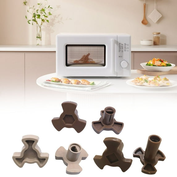 Microwave Turntable Coupler Replacement - Universal 15mm/12mm Shaft for Glass Tray Drive - Durable PPS Motor Coupling Compatible with Most Microwave Ovens Clearance