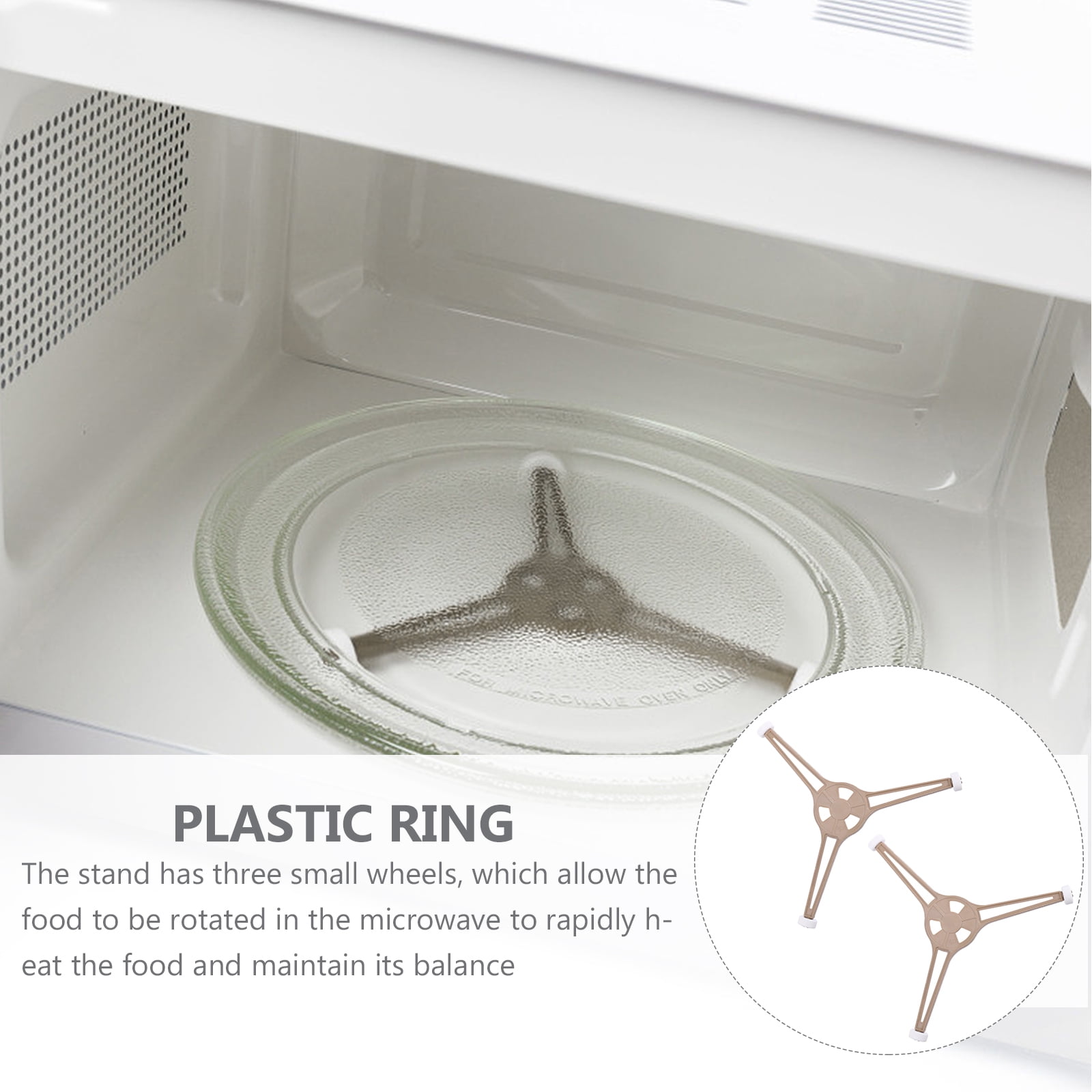Microwave Turntable Ring Rotating Roller Support Triple Arm Oven