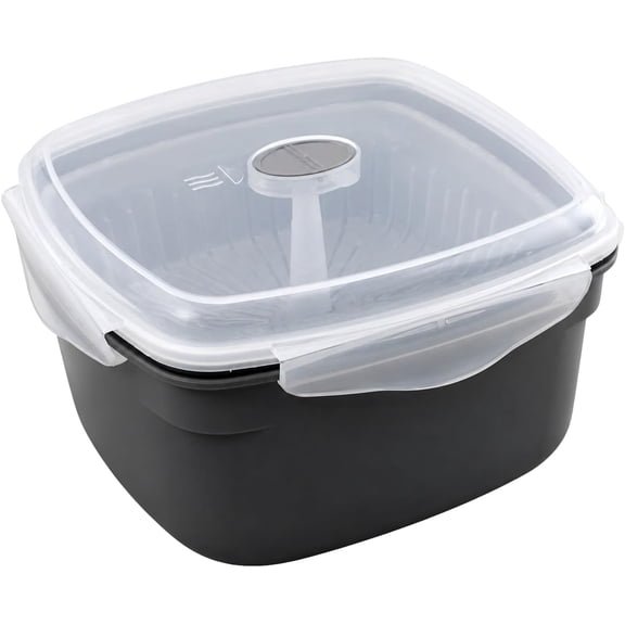 Microwave Vegetable Steamer with Removable Basket & Steam Vent Lid BPA-Free 2.47L Cooker for Veggies, Fish & Poultry Dependable Industries