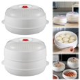 thumbnail image 1 of Microwave Vegetable Steamer with Transparent Lid, Multi-Functional Cookware for Steaming Vegetables, Multicolor, 1 of 9