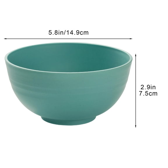 Microwave and Dishwasher Safe Plastic Bowl - Large 14.9x7.5cm Cereal Bowl - BPA-Free Food Container for Home and Office Use
