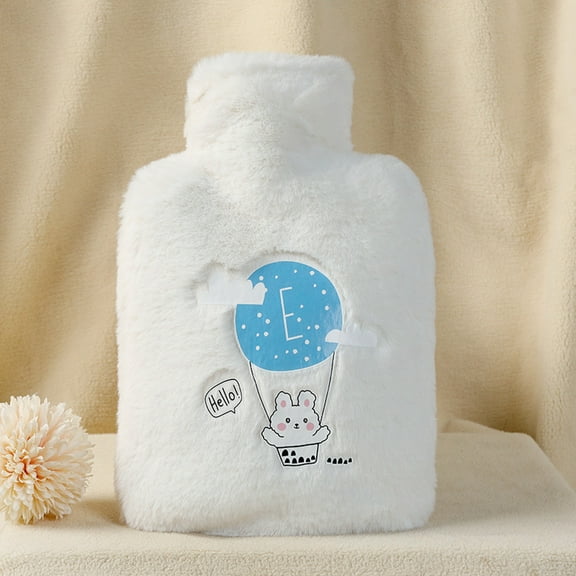 Microwaveable Hot Water Bottle with Cover, BPA-Free Silicone Hot Water Bottle Hot Water Bag for Pain Relief, Hot & Cold Therapies-Winter Gift for Women Children Elderly,BPA Free