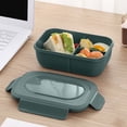 thumbnail image 1 of Microwaveable Silicone Lunch Box Bento Container with Crisper Compartment for Leakproof Meal Prep and Healthy Eating for Office Workers and Classroom Lunches Topliu, 1 of 8
