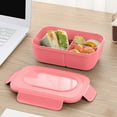 thumbnail image 1 of Microwaveable Silicone Lunch Box, Bento Food Container, Meal Prep Storage, 3-Compartment, Durable, Space-Saving, Dishwasher Safe, 1 of 7
