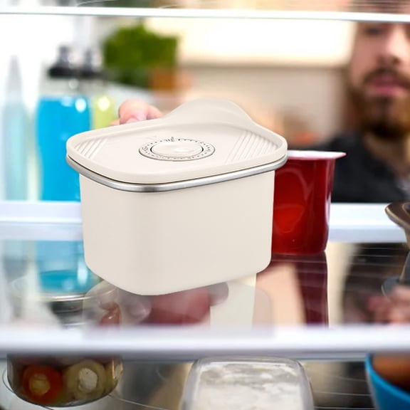 Microwaveable Stainless Steel Airtight Food Storage Container | Leak-Proof Odor-Free Lunch Box | BPA-Free 403 Steel | Stackable Bento for Meal Prep | 1 Pc | Beige | 23.5x19.1x9.6 cm
