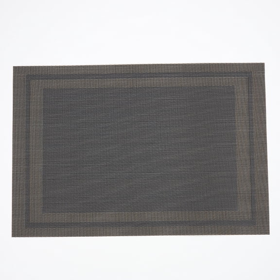 Mictong 6 Pieces Of Deep Gray Pvc Woven Heat-Resistant Placemats, 17.72X11.81 Inches, Waterproof Mats For Indoor, Outdoor, And Daily Use In Restaurants