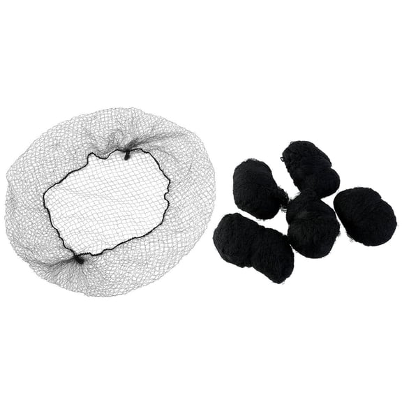 Mictong Black Invisible Elastic Mesh Hair Net -150 Pieces, 19.69In Nylon Fine Hair Bundle Net, Disposable Kitchen Food Service Hair Cover, Elastic Wig Mesh Pocket