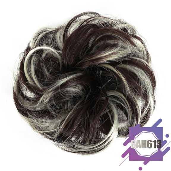 Mictong Curly Hair Loop 1 Piece, 5.5X3.5 Inches Curly Wavy Messy Hair Bundle, Soft Messy Wig Hair Bundle, Suitable For Daily Hair Styling UseStyle 3