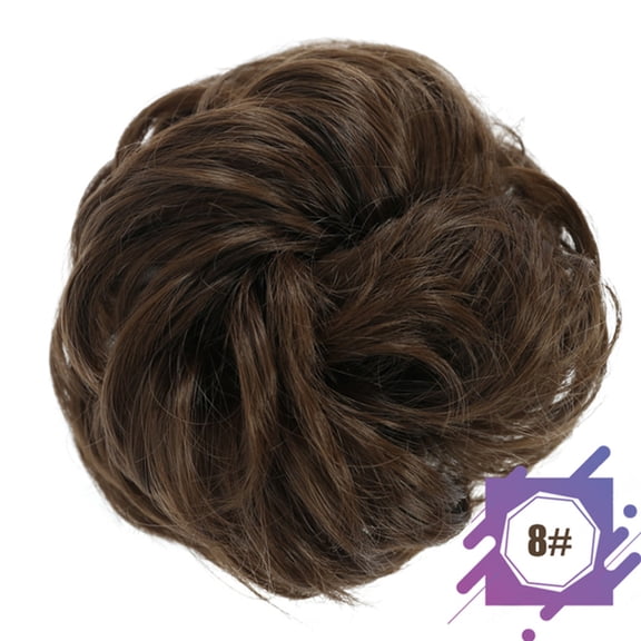 Mictong Curly Hair Loop 1 Piece, 5.5X3.5 Inches Curly Wavy Messy Hair Bundle, Soft Messy Wig Hair Bundle, Suitable For Daily Hair Styling UseStyle 5