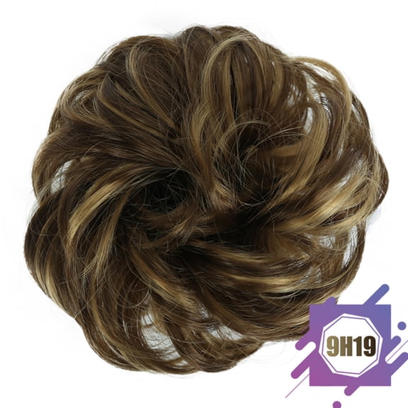 Mictong Curly Hair Loop 1 Piece, 5.5X3.5 Inches Curly Wavy Messy Hair Bundle, Soft Messy Wig Hair Bundle, Suitable For Daily Hair Styling UseStyle 6