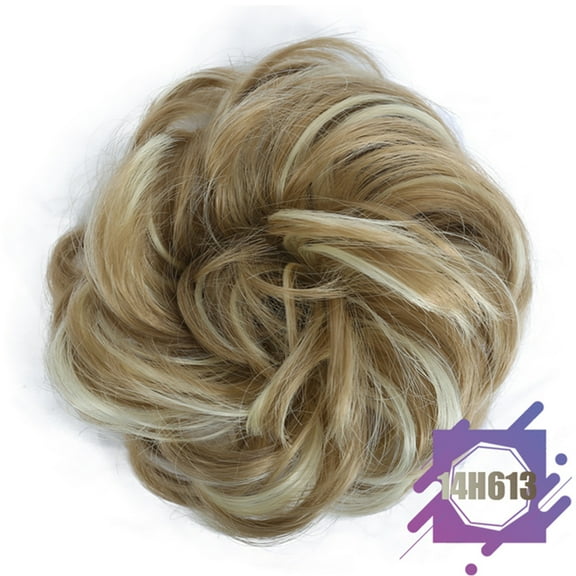 Mictong Curly Hair Loop 1 Piece, 5.5X3.5 Inches Curly Wavy Messy Hair Bundle, Soft Messy Wig Hair Bundle, Suitable For Daily Hair Styling UseStyle 7