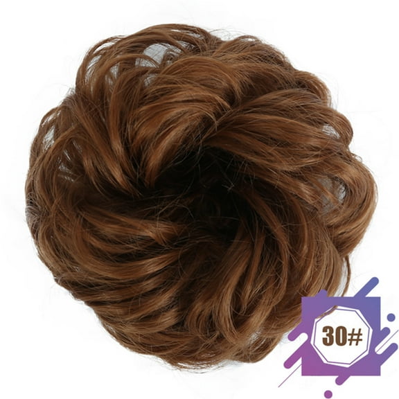 Mictong Curly Hair Loop 1 Piece, 5.5X3.5 Inches Curly Wavy Messy Hair Bundle, Soft Messy Wig Hair Bundle, Suitable For Daily Hair Styling UseStyle 8