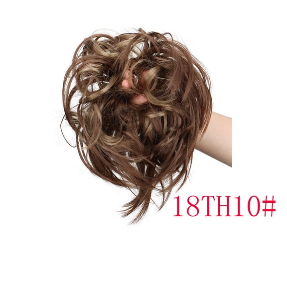 Mictong Curly Hair Loop 1 Piece, 5.91 * 5.91 Inch Curly Wavy Messy Hair Bundle, Soft Messy Wig Hair Bundle, Suitable For Daily Hair Styling UseStyle 2