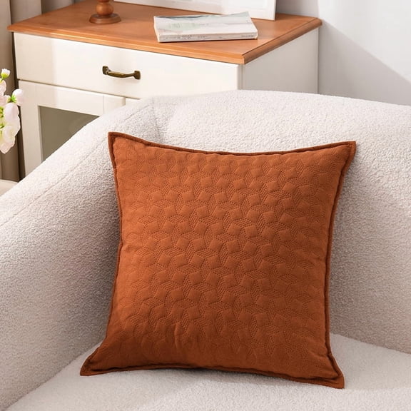 Mictong Dark Orange Geometric Shape Sofa Pillow 1 Piece 11.81*19.69 Inches, Modern Country Style Pillow, Living Room Sofa Backrest Cushion And Bedroom Bed Decoration