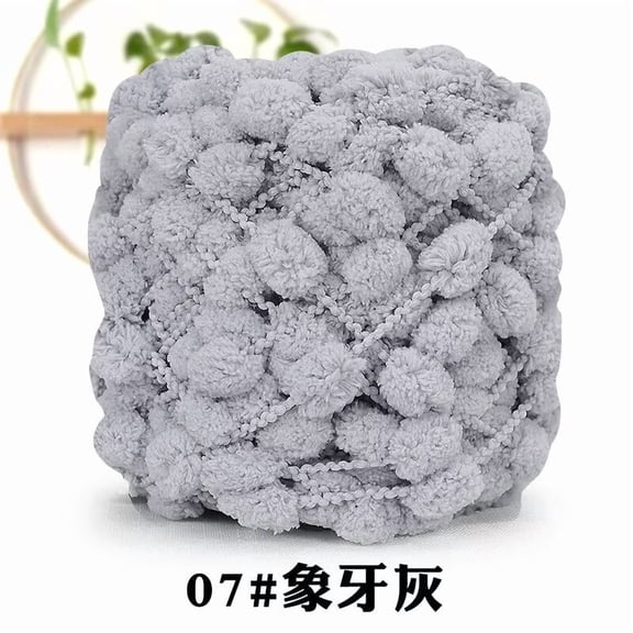 Mictong Gray Block Shaped Wool Ball Knitted Yarn -1 Roll, 100G, Pre Attached Wool Ball Yarn, Crochet Yarn, Seamless Blanket, And Fluffy Blanket Project Production Yarn