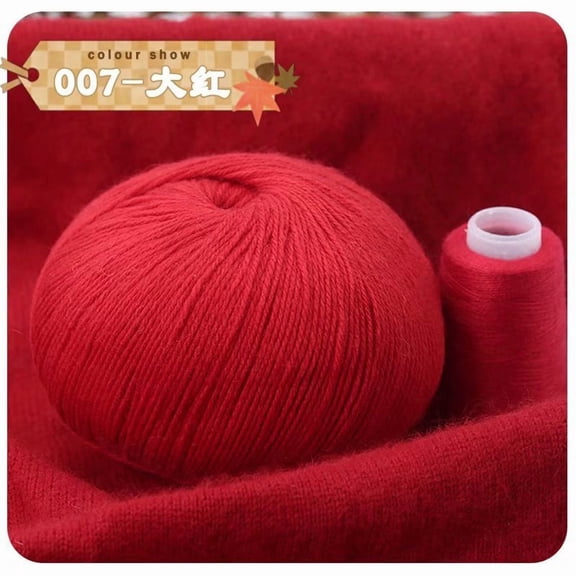 Mictong Knitted Wool Blended Yarn, 2 packs of 50g soft yarn for crochet, suitable for DIY handmade and creative knitting, durable blended yarn for beginners and enthusiasts, Bright red