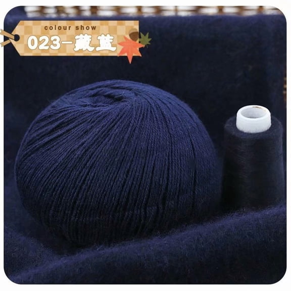 Mictong Knitted Wool Blended Yarn, 2 packs of 50g soft yarn for crochet, suitable for DIY handmade and creative knitting, durable blended yarn for beginners and enthusiasts, Dark blue