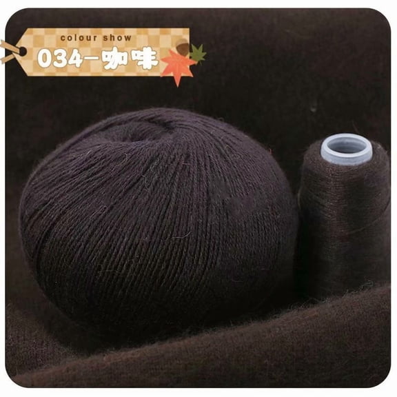 Mictong Knitted Wool Blended Yarn, 2 packs of 50g soft yarn for crochet, suitable for DIY handmade and creative knitting, durable blended yarn for beginners and enthusiasts, Dark brown