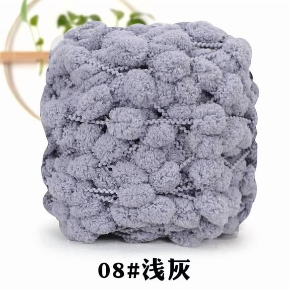 Mictong Light Gray Block Shaped Wool Ball Knitted Yarn -1 Roll, 100G, Pre Attached Wool Ball Yarn, Crochet Yarn, Seamless Blanket, And Fluffy Blanket Project Production Yarn