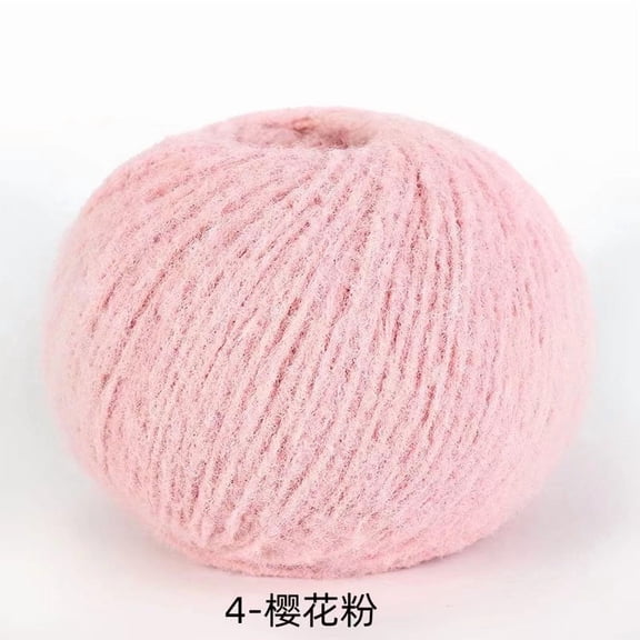 Mictong Light Pink Fluffy Fluff Yarn 2 Rolls 40G, Lace Weight Craft Yarn, Soft Fluffy Scarf Knitting Yarn, Crochet Lace Shawl Soft Fluff Yarn Project