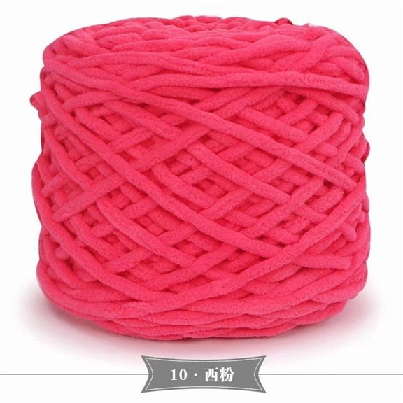 Mictong Light Red Fluffy Coarse Spinning Yarn -3 Rolls, 160 Grams Per Roll Of Soft Plush Weaving Yarn, Used For Comfortable Winter Yarn In Blankets, Pillows, And Plush Toys