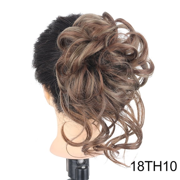 Mictong Long Hair Tie Wig Loop 1 Piece, 7.87 Inch Curly And Messy Hair Tie, Elastic Headband Hair Patches, Suitable For Short Hair, Quick Wear In Daily LifeStyle 6