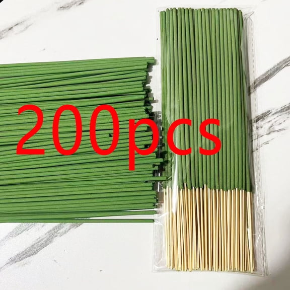 Mictong Natural Lemongrass Thread Fragrance, 8.67 inch Handmade Thread Fragrance, Natural Mosquito Repellent Fragrance, Suitable for Outdoor, Courtyard, Garden, Camping, 200 sticks, Green