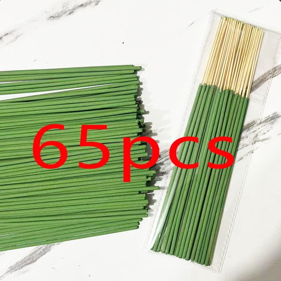 Mictong Natural Lemongrass Thread Fragrance, 8.67 inch Handmade Thread Fragrance, Natural Mosquito Repellent Fragrance, Suitable for Outdoor, Courtyard, Garden, Camping, 65 sticks, Green