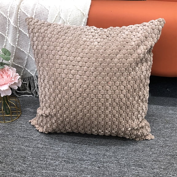Mictong Plush Pillow 1 Piece 17.72 * 17.72 Inches, Modern Country Style Pillow, Decorative Pillow For Living Room Sofa And Bedroom Bed, Khaki
