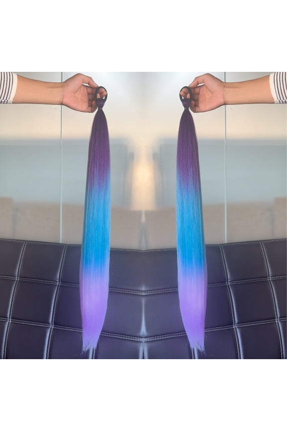 Ponytail 2-Piece Set, 24 Inches Long, Elastic Zip Tie, Lightweight, Soft And Fluffy, No Clip, Suitable For Daily Styling UseStyle 8